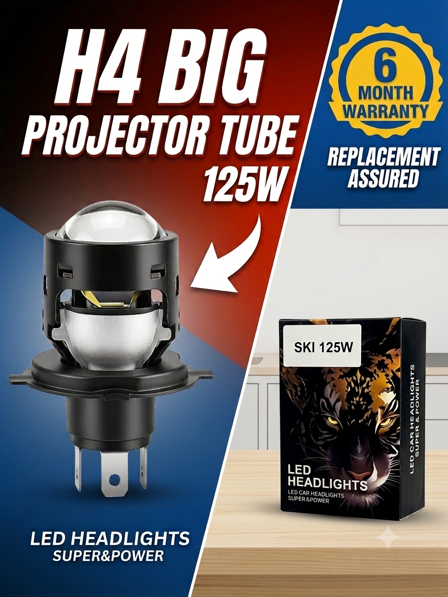 H4 Big Projector Tube -125W with 6 month warranty